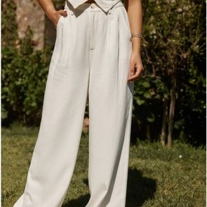 Linen White Trousers